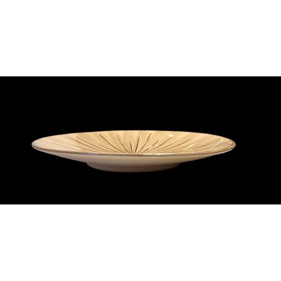 Pier 1 Imports Set-4 Sanctuary Starburst Cream Brown Coupe Dinner Plates 11.5" - Picture 5 of 8